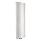 Milano Aruba Flow Modern White Vertical Central Connection Double Panel Oval Column
