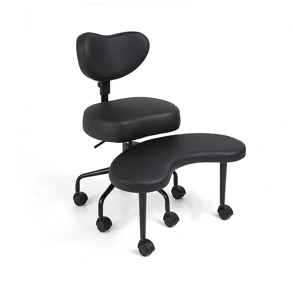 Pipersong ADHS Stuhl ergonomisch mit verstellbaren Armlehnen – Criss Cross Schreibtischstuhl mit Fußstütze & Rollen