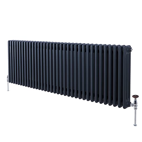 Milano Windsor Traditional Anthracite Cast Iron Style Horizontal Triple Column Radiator