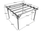 Wooden pergola kit - Sculpted design rafters