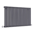 Milano Aruba Electric 1200W Modern Anthracite Horizontal Single Panel Oval Column