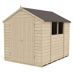 Forest Garden Overlap Pressure Treated 8x6 Apex Shed Double Door