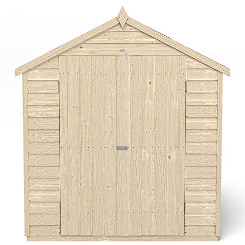 Forest Garden Overlap Pressure Treated 8x6 Apex Shed Double Door