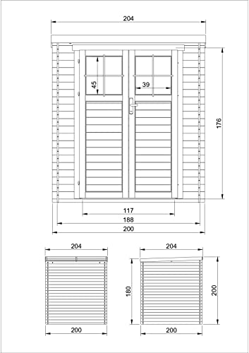 Wooden Garden Shed Pent Shiplap Wooden Shed 7x7 ft