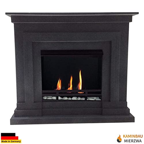 Bio Ethanol Fire Place Firegel Fireplace Model Berlin Deluxe Granite Black
