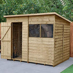 Forest Garden Overlap Pressure Treated 8x6 Pent Shed