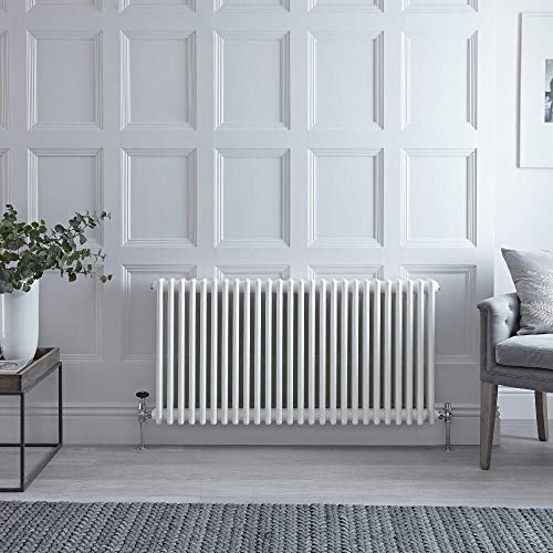 Milano Windsor Traditional White Cast Iron Style Horizontal Four Column Radiator