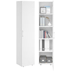 Bellamio Apol Besenschrank 60 cm breit, Weiß, Staubsaugerfach, Stauraum