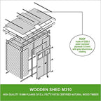 Wooden Garden Shed 19 mm Planks Sheds and Outdoor Storage Wooden Shed Small Shed 46 x 78