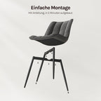 WOLTU Esszimmerstühle 4er Set, Küchenstühle gepolstert mit Rückenlehne
