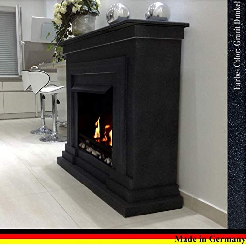 Bio Ethanol Fire Place Firegel Fireplace Model Berlin Premium Royal Granite Black