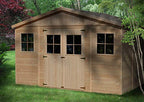 Wooden Garden Shed Apex Shiplap Wooden Shed with Windows 14X7 ft 8m2 Wooden Garden