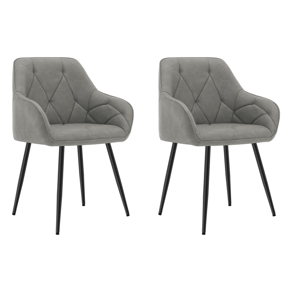 WOLTU Esszimmerstühle 4er Set, für Esszimmer Wohnzimmer, ergonomische Küchenstühle gepolstert mit Armlehnen, Metallbeinen, Sitzfläche aus