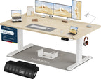 Homall Elektrischer Schreibtisch höhenverstellbar mit USB & Kabelmanagement – Standing Desk mit Memory-Funktion Weiß