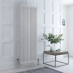 Milano Windsor Traditional White Cast Iron Style Triple Column Vertical Radiator