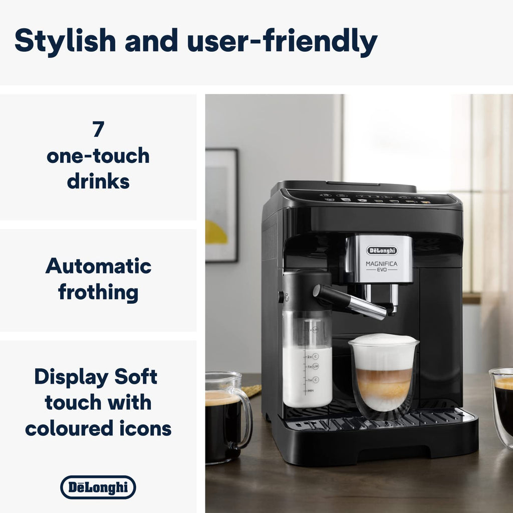 De'Longhi Magnifica Evo Bean to Cup Coffee and Cappuccino Maker ECAM292 81 b Black
