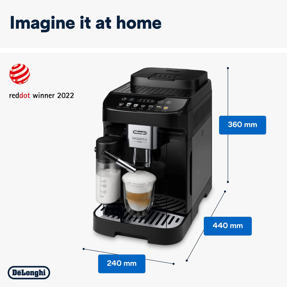 De'Longhi Magnifica Evo Bean to Cup Coffee and Cappuccino Maker ECAM292 81 b Black