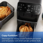 Philips Stacked Airfryer 4000 Serie Heißluftfritteuse, Schwarz/Grau, 10 L