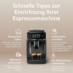 PHILIPS Kaffeevollautomat Panarello 2200 Serie, Schwarz, 2 Spezialitäten