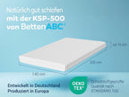 BettenABC KSP-500 Matratze 140x200 cm H3 – 7-Zonen Kaltschaummatratze 16 cm, hypoallergen & antibakteriell, OEKO-TEX, waschbarer Bezug