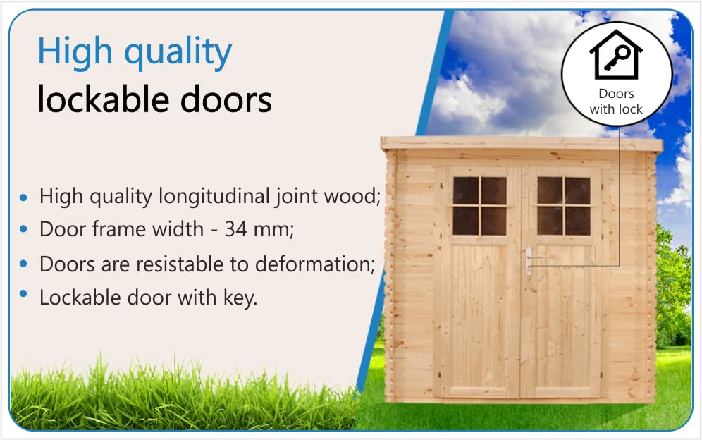Wooden Garden Shed Pent Shiplap Wooden Shed 7x7 ft