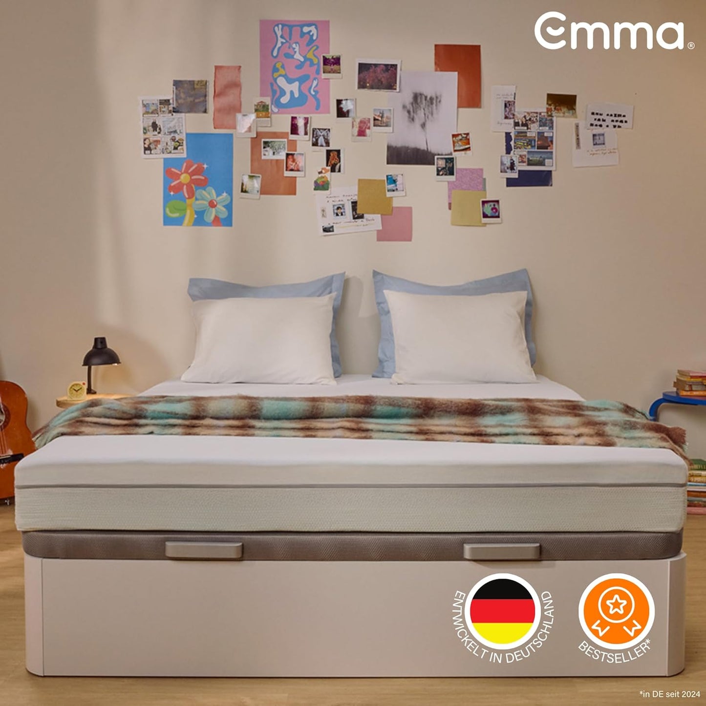 Emma One+ Matratze H2 H3 3-Zonen Memory Foam Matratze atmungsaktiv kühlender Bezug ergonomisch Schlafkomfort