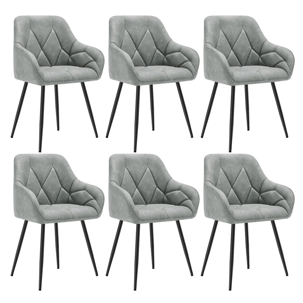 WOLTU Esszimmerstühle 4er Set, für Esszimmer Wohnzimmer, ergonomische Küchenstühle gepolstert mit Armlehnen, Metallbeinen, Sitzfläche aus
