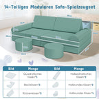 MAMIZO Spielsofa Cord, Kindersofa-Bausteine,Spielsofa für Kinder Oeko-TEX