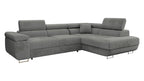 Mirjan24 Torezio Ecksofa mit Schlaffunktion & Bettkasten – L-Form Wohnlandschaft mit verstellbaren Kopfstützen, Schlafsofa für Wohnzimmer