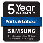 Samsung Series 5 DV90T5240AW S1 with Optimaldry Freestanding Heat Pump Tumble Dryer 9 kg