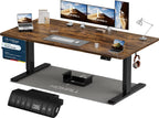 Homall Elektrischer Schreibtisch höhenverstellbar mit USB & Kabelmanagement – Standing Desk mit Memory-Funktion Weiß