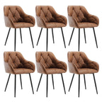 WOLTU Esszimmerstühle 4er Set, für Esszimmer Wohnzimmer, ergonomische Küchenstühle gepolstert mit Armlehnen, Metallbeinen, Sitzfläche aus