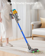 Akku Staubsauger Kabellos, 50KPA/600W/70Min, Selbststehend, 1,8L