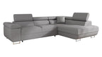 Mirjan24 Torezio Ecksofa mit Schlaffunktion & Bettkasten – L-Form Wohnlandschaft mit verstellbaren Kopfstützen, Schlafsofa für Wohnzimmer