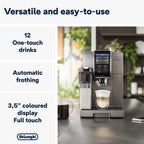 De'Longhi Dinamica Plus ECAM370 95 t Automatic Bean to Cup Coffee Machine Lattecrema Hot