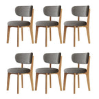 Esszimmerstühle 4er Set aus Holz, Moderne Polsterstuhl Essstühle, Küchenstühle mit Geschwungener Rückenlehne, Esszimmerstühle mit Holzbein für Esszimmer, Küche(Walnussbeine/Khaki)