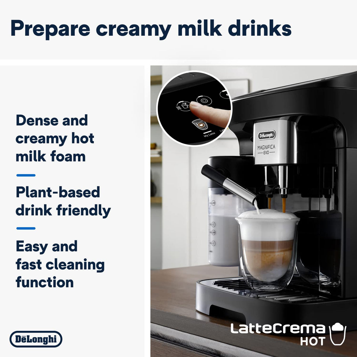 De'Longhi Magnifica Evo Bean to Cup Coffee and Cappuccino Maker ECAM292 81 b Black