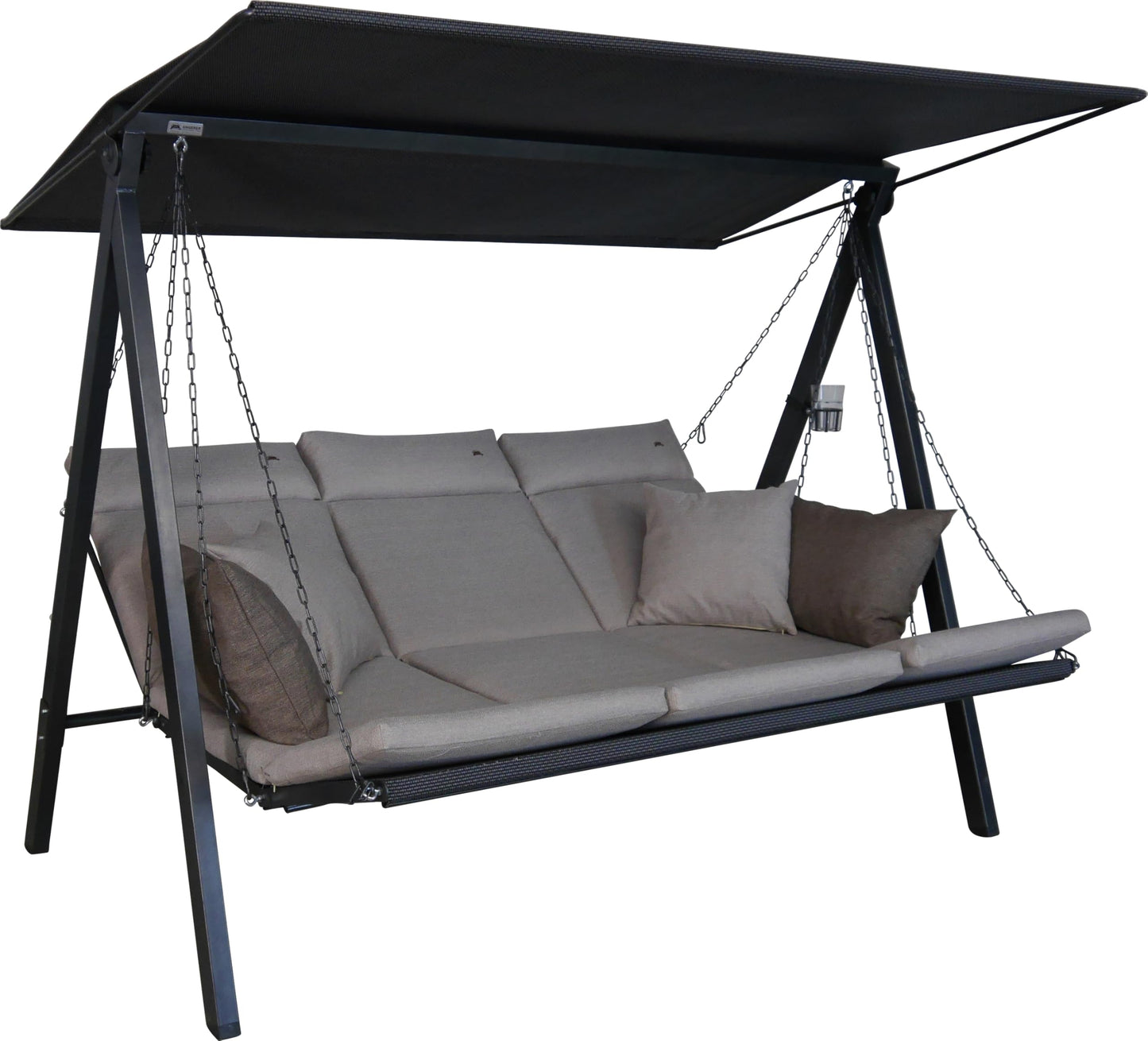 ANGERER Hollywoodschaukel Lounge Smart 3-Sitzer mit Bettfunktion & Sonnendach Gartenliege Schaukel Made in Germany