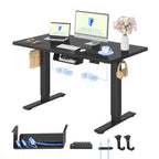 FLEXISPOT Höhenverstellbarer Schreibtisch elektrisch, Doppelmotor 160x80 cm