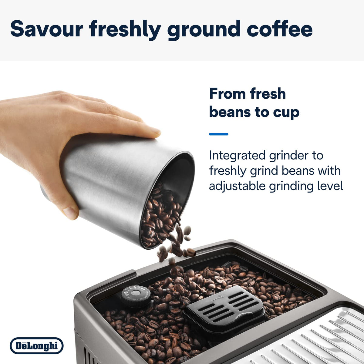 De'Longhi Dinamica Plus ECAM370 95 t Automatic Bean to Cup Coffee Machine Lattecrema Hot