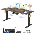 FLEXISPOT Höhenverstellbarer Schreibtisch elektrisch, Doppelmotor 160x80 cm
