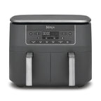 Ninja Dual Zone Digital Air Fryer, 2 Schubladen, Metallic Grau DZ400EU