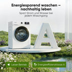 Bomann® Waschmaschine 7kg | max. 1400 U/min | 10 Jahre Motor-Garantie | effizienter, leiser & langlebiger Invertermotor | 15 Programme