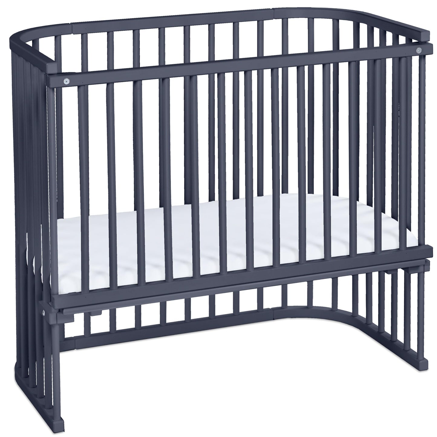 babybay Original Beistellbett aus massivem Buchenholz mit Matratze – Höhenverstellbares mitwachsendes Babybett