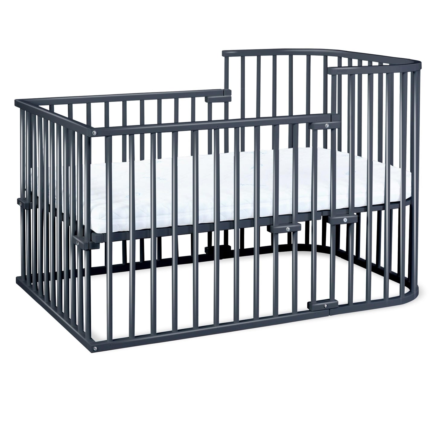 babybay Original Beistellbett aus massivem Buchenholz mit Matratze – Höhenverstellbares mitwachsendes Babybett