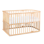 babybay Original Beistellbett aus massivem Buchenholz mit Matratze – Höhenverstellbares mitwachsendes Babybett