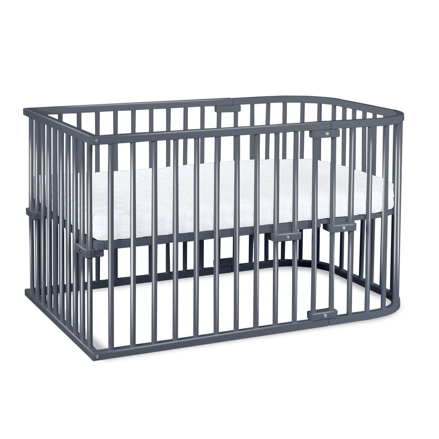 babybay Original Beistellbett aus massivem Buchenholz mit Matratze – Höhenverstellbares mitwachsendes Babybett