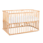 babybay Original Beistellbett aus massivem Buchenholz mit Matratze – Höhenverstellbares mitwachsendes Babybett