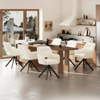 COLAMY Drehstühle für Esszimmer, 2er Set, Drehbare Polsterstühle mit Armlehnen und Rückenlehne, Bequeme Küchenstühle für Wohnzimmer & Essbereich
