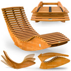 Casaria 2er Sonnenliege Akazienholz Klappbar Wetterfest FSC® Gartenliege Relaxliege bis 160kg Braun 195x60 cm